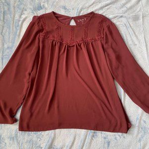 Loft Maroon Blouse